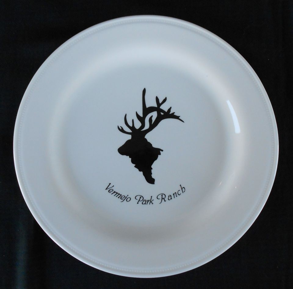 Syracuse China ** VERMEJO PARK RANCH ** Elk Head Silhouette * Hunting 