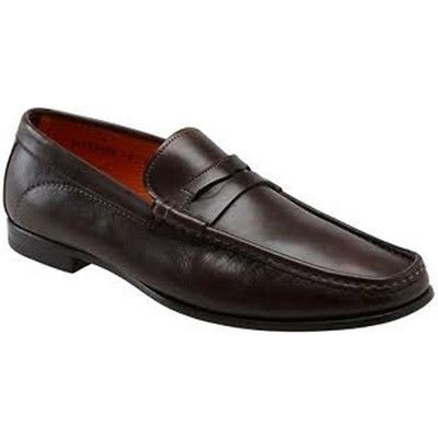 Mens Santoni Ogden Dress Shoes Dark Brown SZ 10.5 B *New In Box*