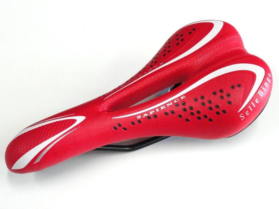 Selle Bingo Seat Saddle for Mountain Bike Road Bike or Fixie Red