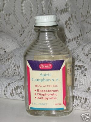 VINT REXALL SPIRIT CAMPHOR N.F. 1OZ BOTTLE VGC EMPTY