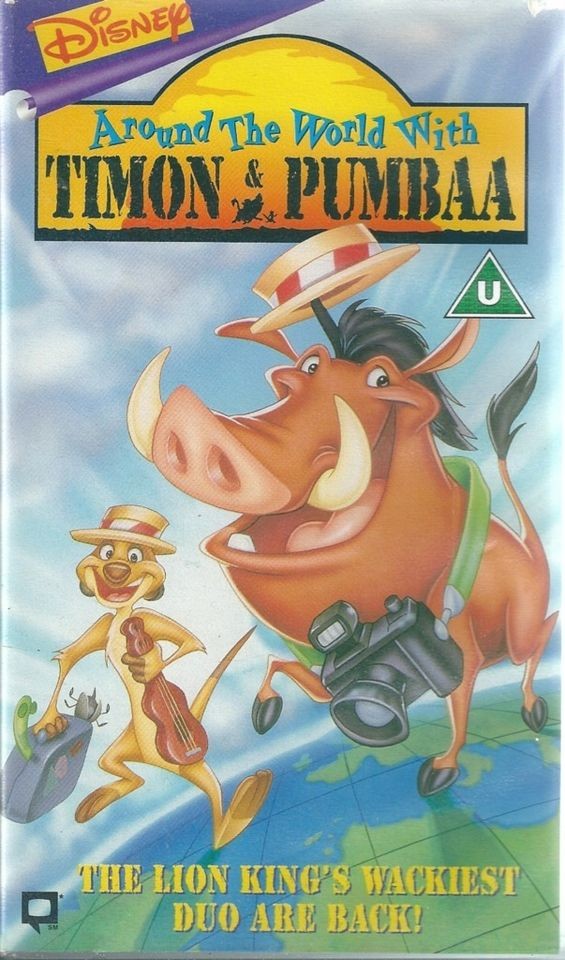 AROUND THE WORLD WITH TIMON & PUMBAA   DISNEY VHS VIDEO