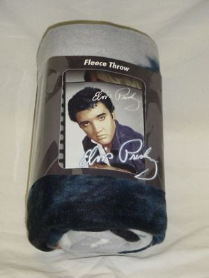 Elvis Presley King of Rock & Roll Graceland IDOL fleece blanket throw 