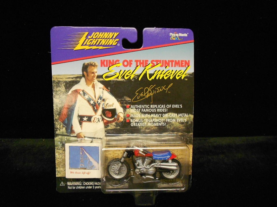 EVEL KNIEVEL JOHNNY LIGHTNING FAMOUS STUNT CYCLE MOC 1998 2451