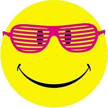 Happy Face T Shirt Smiley Face With Hot Pink Glasses Tee Funny Tank 