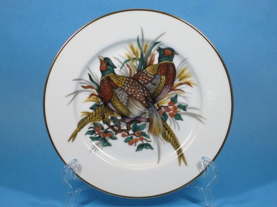 FITZ AND FLOYD FINE PORCELAIN PHEASANTS 519 SALAD PLATE (S)   7 1/2