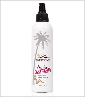 Million Dollar Tans Tan Icon EXTREME Dark Sunless Tanning Spray 8oz 