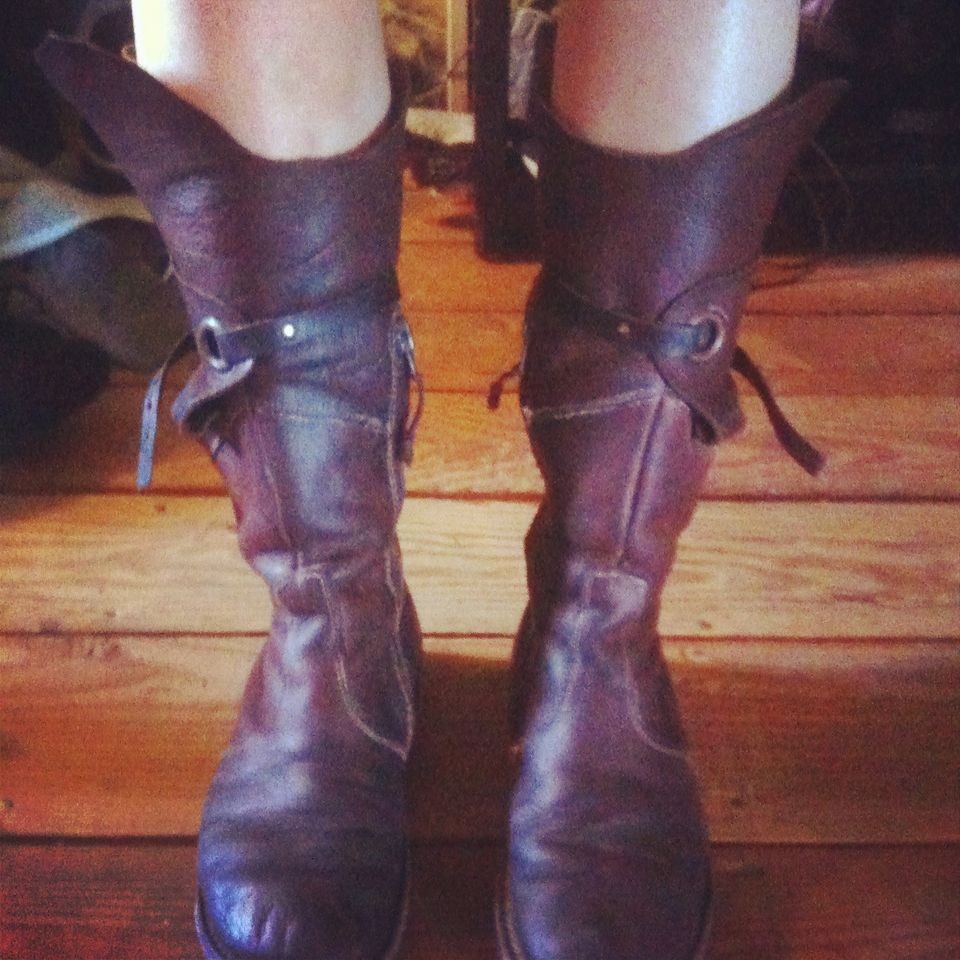 SUMMER SALE Gently Used WMN Leather Trippen Warrior Boot, Knee high 