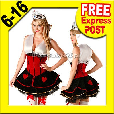   OF HEARTS costume Wonderland fancy dress outfit Ladies M 8 10 new