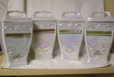 Piece Canister Set German Luster Estate Find Antique