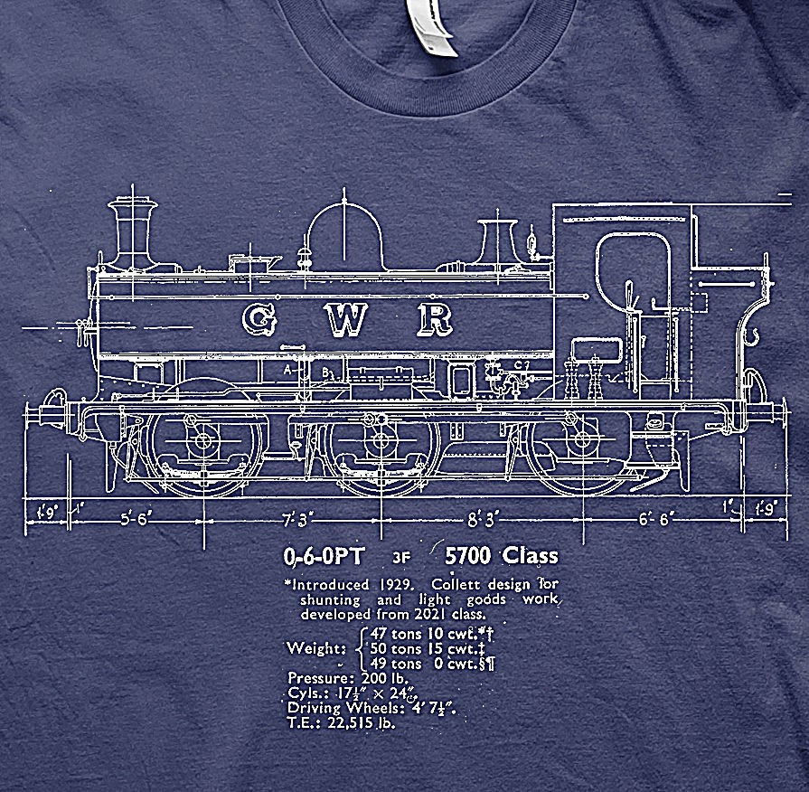 GWR pannier tank model railways trains BR t shirt