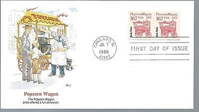 2261 FDC 16.7c POPCORN WAGON FLEETWOOD U/A