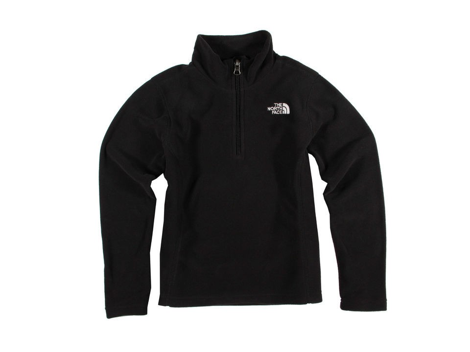 NWT North Face Kids Girls 1/4 Zip Glacier Fleece Pullover Black M L XL