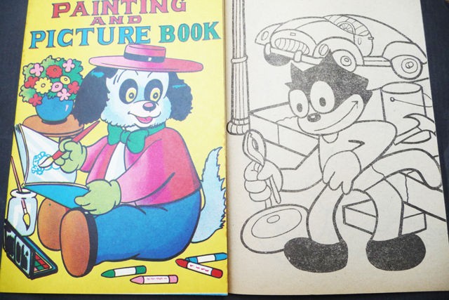 VINTAGE PAINTING BOOK   FELIX THE CAT, SYLVESTER & TWEETIE   OLD SHOP 