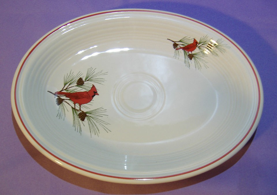 RETIRED FIESTAWARE CARDINAL BIRD PLATTER NEW 1ST QUALITY FIESTA HLC