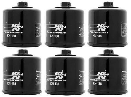 Powersports Black Oil Filters (Pack of 6) 1997 2006 Suzuki 