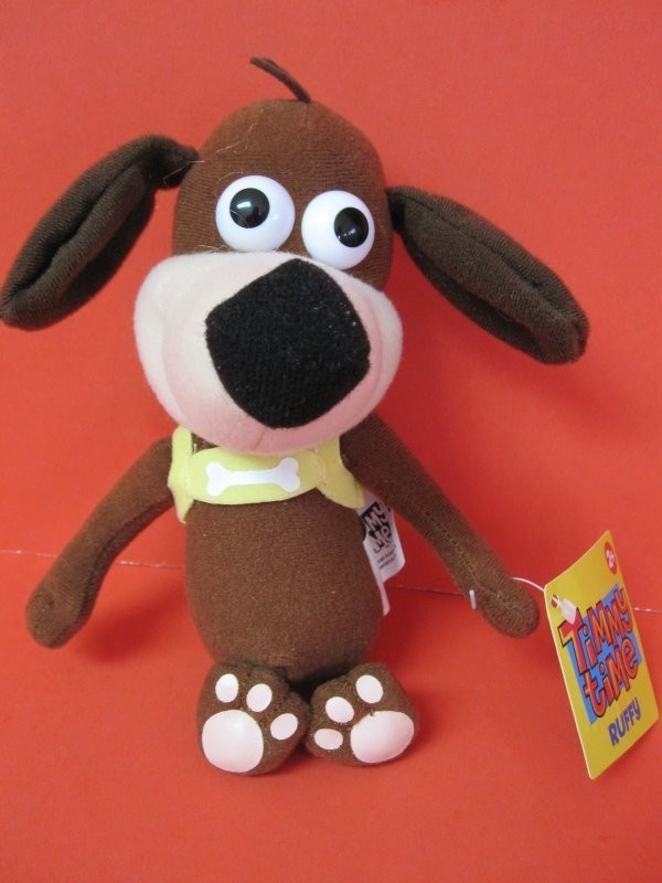 Timmy Time RUFFY Brown Puppy Dog Plush Doll Stuffed Animal Toy Jakks 