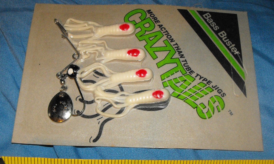 FISHING LURE BASS BUSTER CRAZY TAILS JIG NIPKG 1/8 OZ