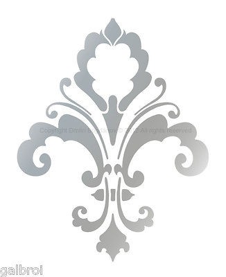 FLEUR DE LIS Designer Decorative Wall STENCIL CHIC DECOR Damask Mural 