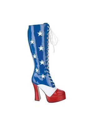 Funtasma ELECTRA 2030 5 Inch Lace Up American Flag Platform Boot, Side 