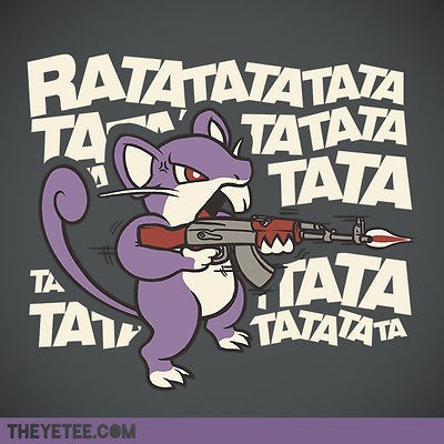 NEW LARGE L RATTATA POKEMON T SHIRT FROM CARTOON AND NINTENDO JAPANESE 