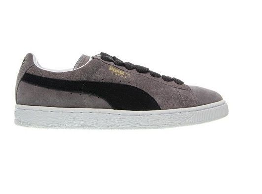 PUMA SUEDE CLASSIC ECO 352634 45 GREY BLACK WHITE CASUAL SHOES SZ7.5 