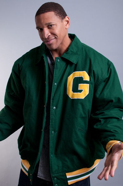 NEW MENS BROCK GREEN YELLOW BASIC G LETTERMAN VARSITY JACKET COAT 