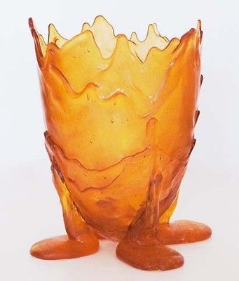 Gaetano Pesce Clear Amber 13H, vase 2005 mint & rare