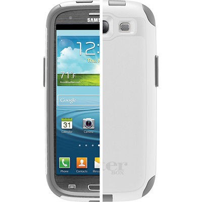   COMMUTER CASE SAMSUNG GALAXY S3 WHITE & SCREEN PROTECTOR GALAXY S III