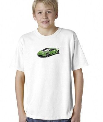 Kids Boys Childrens Lamborghini Gallardo Car T Shirt Tee