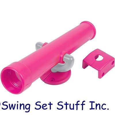 SWING SET TELESCOPE PINK   SEAT SLIDE PLAYGROUND CHILDREN OUTSIDE PARK 