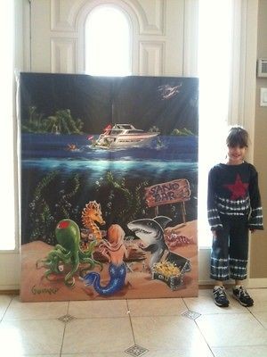 MICHAEL GODARD 53x42 HUGE Original EMBELLISHED MURAL giclee SAND BAR 