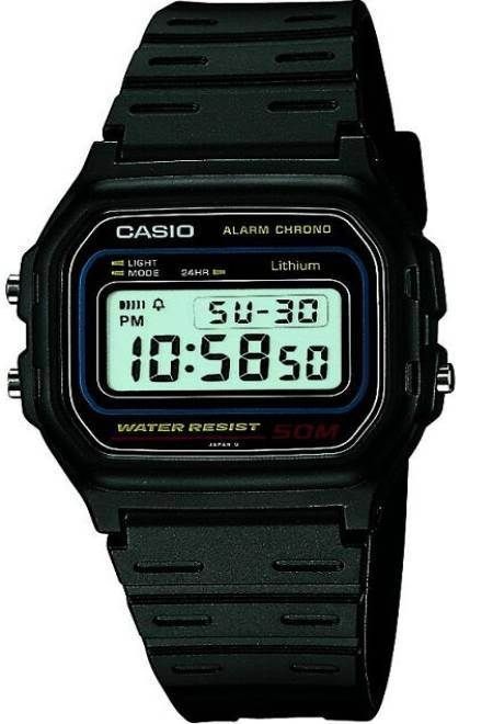 MENS CASIO 50M WR ALARM/CHRONOGR​APH WATCH W 59 1VQES