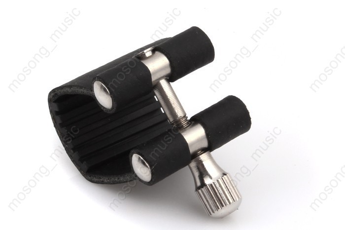 Black Leather Ligature for Soprano Saxophone Mouthpiece