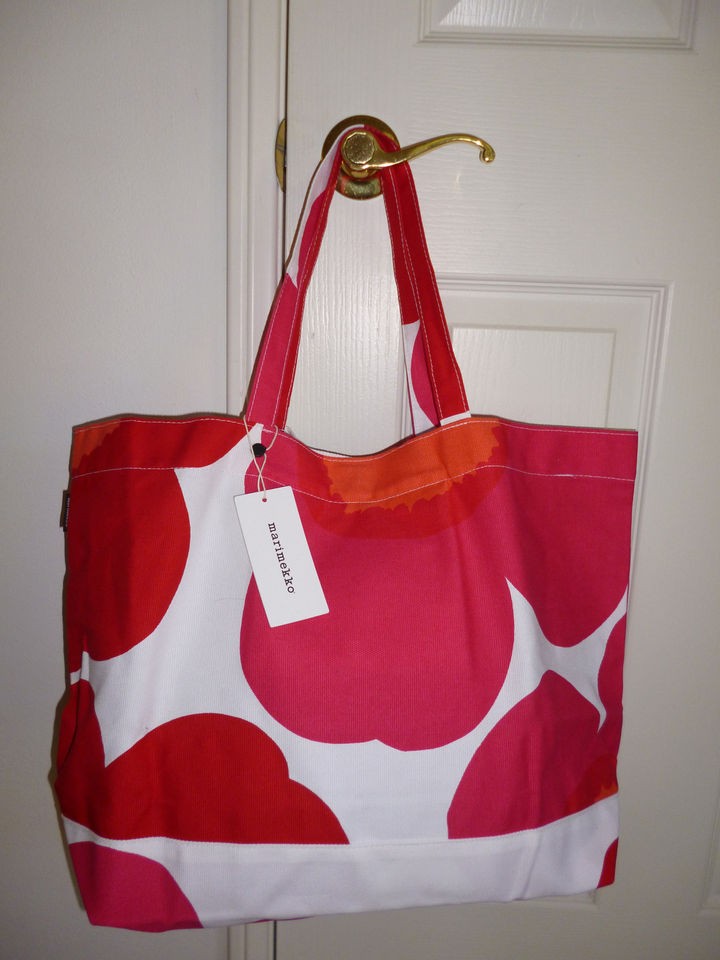 Marimekko Unikkobag Klassiko Unnikko Laukut Red and White NEW WITH 