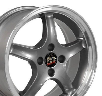 Single 17x8 Gunmetal Cobra R Wheel 4 Lug Fits Mustang® 79 93