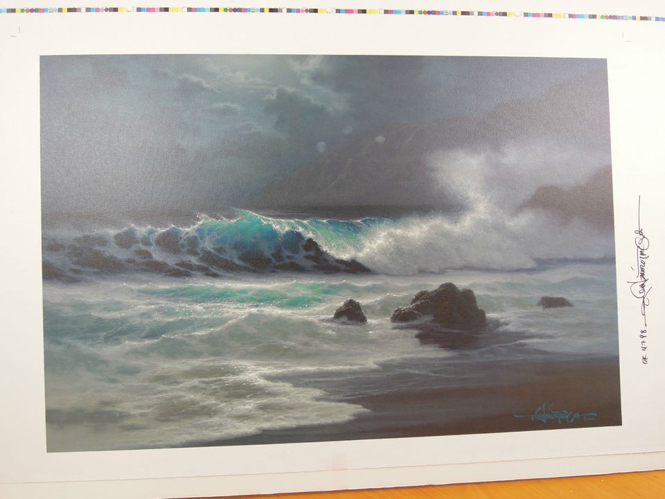 Roy Gonzalez Tabora Evening Hush Signed Canvas Lithograph Hawaii