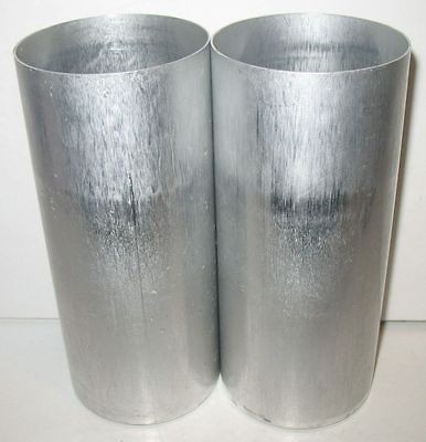 Pair of 2 Aluminum Pillar Candle Molds, 3x7 Solid Bottom from 