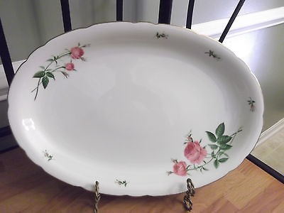 16 Oval Serving Platter in the Rose pattern by Christineholm Porcln 