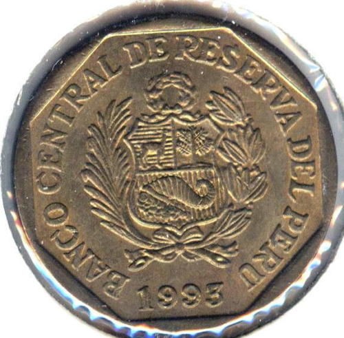 C862 PERU COIN, 20 CENTIMOS 1993