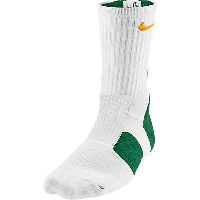   Fit CREW ELITE Graphic Basketball Socks White/Green SX4668 137 8 12 L