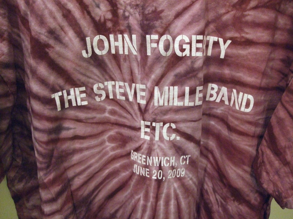   Band 2009 John Fogarty XL T Shirt Purple SundogTie Dye Greenwich