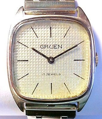 Gruen ~ Vintage 30mm Mens Wristwatch; 17 Jewels ~ AS IS