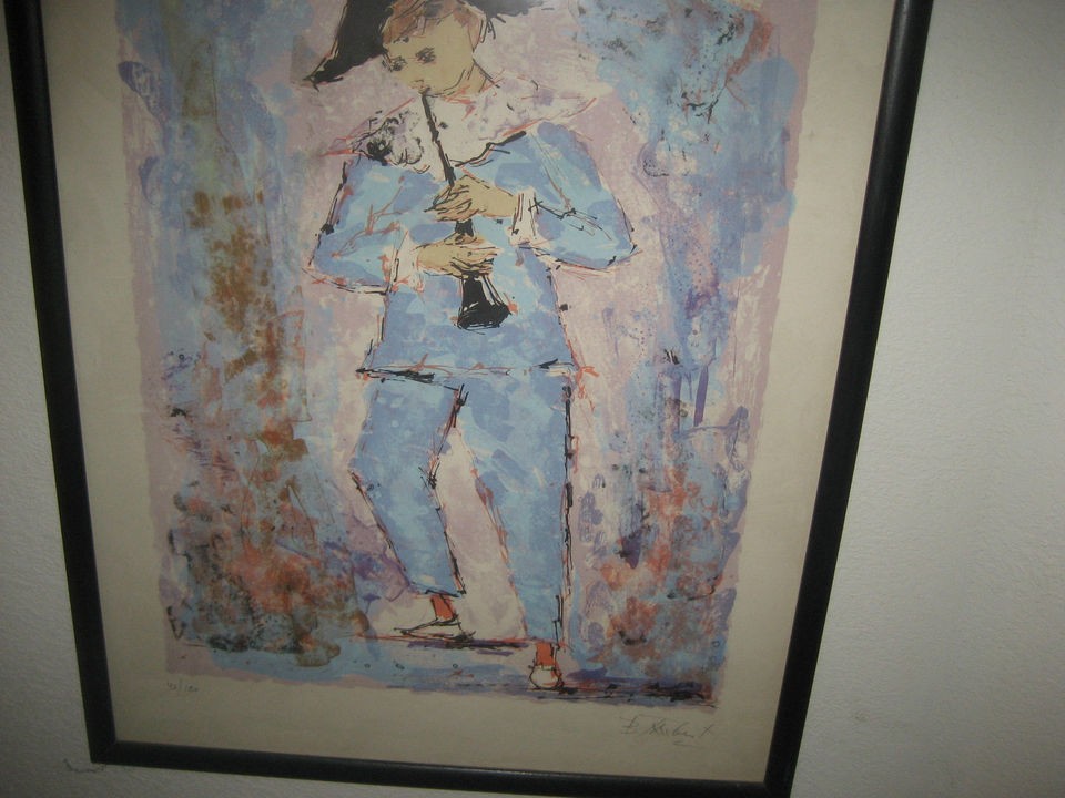 Fife Boy By Artist B Hubert Beautiful Blues & Pinks Stands The Test Of 