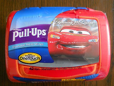   Pixar Cars Lightning McQueen Huggies Pull Ups Flushable Moist Wipes