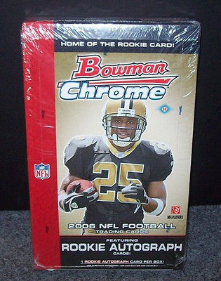 2006 BOWMAN CHROME FOOTBALL HOBBY BOX ROOKIE AUTOGRAPH BUSH, DAVIS 