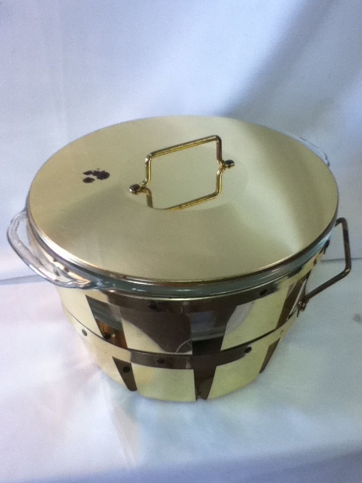 VINTAGE OLD ICE BUCKET METAL ICE CUBES BAR TAVERN PUB ANCHOR HOCKING 