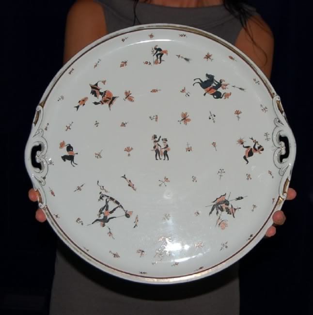 SUPERB PORCELAIN PLATE HAAS & CZJZEK SCHLAGGENWALD 1870