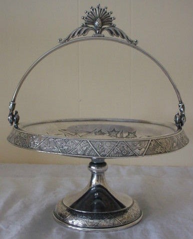 Antique Aesthetic Etched Hartford Quadruple Silver Plate Wedding 