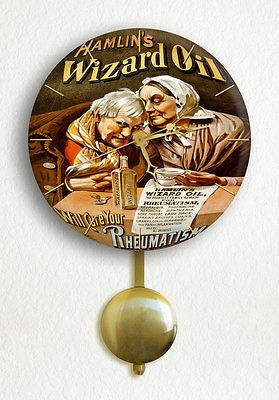 Hamlins Wizard Oil Vintage Ad 6 Pendulum Wall Clock