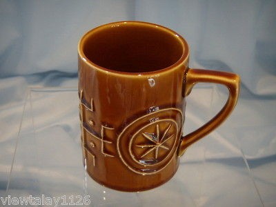 PORTMEIRION TOTEM AMBER COFFEE CUP SUSAN WILLIAMS ELLIS